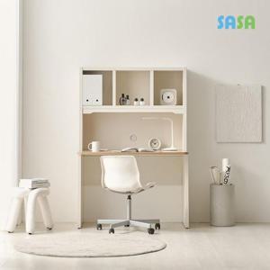 화이트 1100 전면 편수책상 책장세트