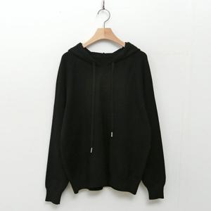 샵앤) 여성 간절기 심플 후드 니트티셔츠 DGB-WKN-3714-블랙