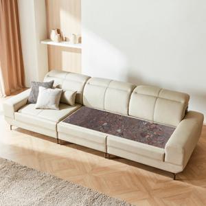 세디아 4인 천연 가죽 브라운팔보석 돌소파 카우치 GS