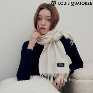 [루이까또즈(스카프)](2DMW819IV) 울 혼방 머플러 루이브렌트솔리드 아이보리