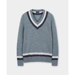 [브룩스브라더스] 테니스 V넥 스웨터 (블루) (BBWNMF4523MEF)