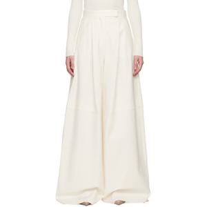 25 FW 막스마라 여성 오프 화이트 아보리아즈 슬랙스 242118F087005