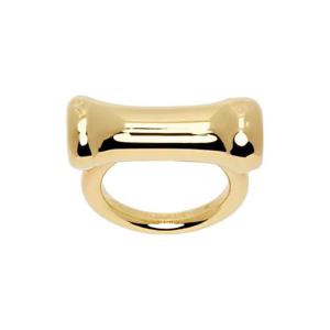 25 FW 질샌더 남성 골드톤 브라스 링 231249M147021