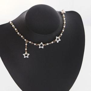 카라 진주 초커 목걸이