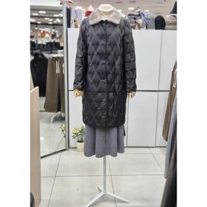밀스튜디오 세이브존04 롱 밍크카라 인조가죽  패딩코트 LQBPDR100