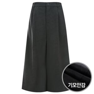 샵앤) 여성 뒷밴딩 방한 안감 밍크기모 7부 통 와이드 팬츠 RBE-WPT-20218-차콜