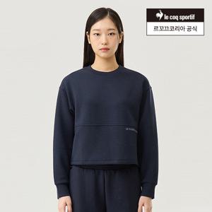 [르꼬끄공식] 여성 쿠션지 루즈핏 세미크롭 맨투맨 (QQ122LFS11)