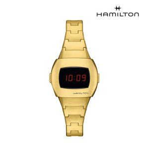 [해밀턴]아메리칸 클래식 PSR 74 쿼츠 손목시계 옐로우 골드 메탈 밴드 H52314130