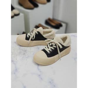 한슈 세이브존09 리얼가죽 레이스업 퍼안감 통굽 스니커즈 3.5cm(앞 2cm) HS183908sh