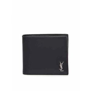 [SAINT LAURENT] 라프리마 남성 지갑 purses 메탈 로고 Ysl 인 카프스킨 6077271JB0E1000 블랙 /8