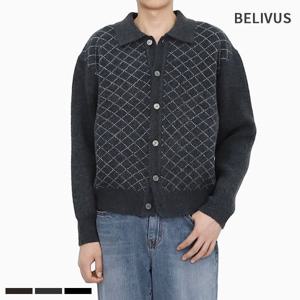 [빌리버스]빌리버스 남성 니트 가디건 카라 롱슬리브 BOP155