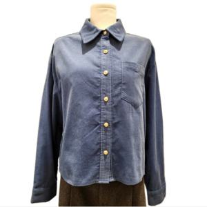 [에이비에프지]골드 단추 포인트 코듀로이 긴팔 남방 APZ1QB02B