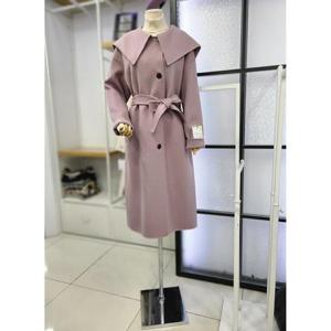 밀스튜디오 세이브존04 롱 울100% 큰카라 핸드메이드코트 LOBCOC110