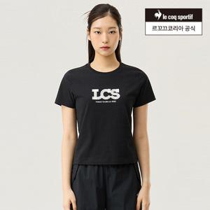 [르꼬끄공식] 여성 레이스 그래픽 레귤러핏 반팔티셔츠 (QQ122ORS21)