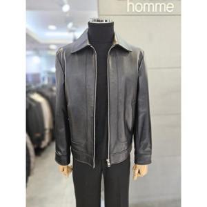 바쏘옴므 세이브존03 바쏘옴므 24F/W 블랙 천연 양가죽 램 스킨 기본에리 블루종 점퍼 WSYAG3GU18ABKA