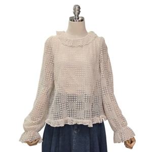 [포커스]레이스 카라 블라우스 (FS5A7BL0031)