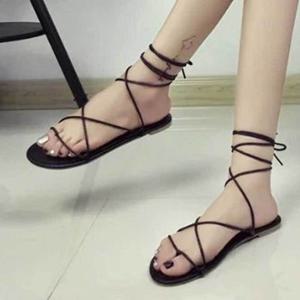글래디에이터 샌들 여자 스트랩 캐주얼 휴양지 패션