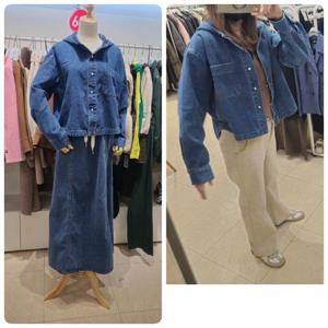 오프리미츠 HC26 시티영캐주얼 후드데님오픈형 미니멀한 청재킷88사이즈가능남구홈플러스 B25jk2302