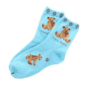 패션양말 캐쥬얼 5켤레 AA760 여성용 블루 곰