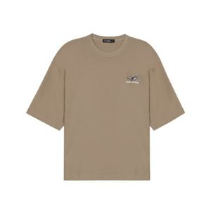 [뱅뱅]남녀공용 빅사이즈 자수 라운드 반팔 티셔츠 (BTL134)