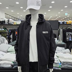 [써드케이](남녀공용)패딩 심플 항공 점퍼MO1JU006-블랙_CJ