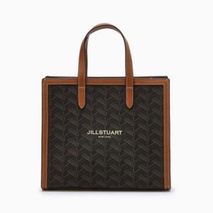 [질스튜어트] 브라운 로젤라 칠링 패턴 가죽 콤비 토트백M JABA4E315W2