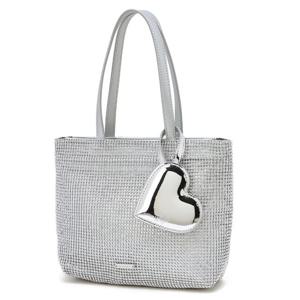 [질스튜어트] 화이트 큐빅 하트 참 토트백S JABA5E453WT