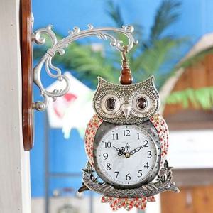 쁘띠부엉이 양면시계 (레트로레드)