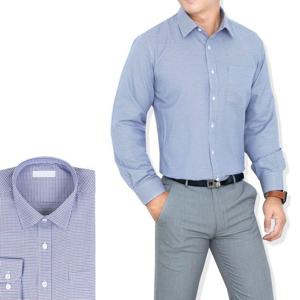 남성 타이니체크 부드러운 긴팔와이셔츠_RFV112014