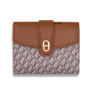 [에스콰이아]25 신상 고급라인 클래식 패턴 콤비 플랩 여성 반지갑 ECESPR650BR