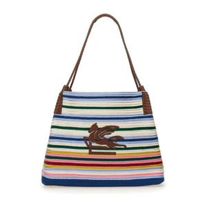 에트로 스트라이프 디자인 우븐 핸들 숄더 백 WP1D0028 AE233S9