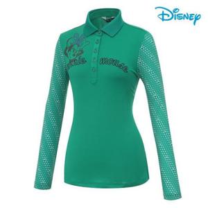 디즈니골프 세이브존07 여성도트배색티셔츠 DP1LTSR03
