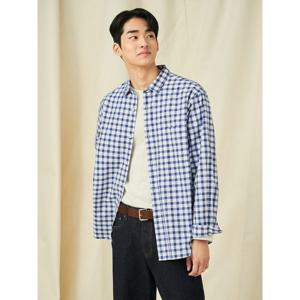 [신상40%OFF][빈폴멘] 멜란지 체크 셔츠 네이비 (BC5164C31R)