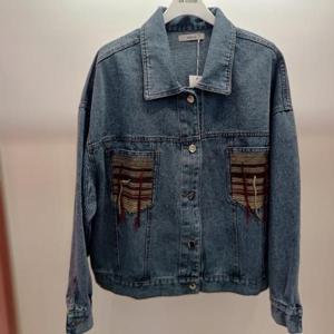 Destijl HC06 데님 짧은 팔뚝 품 편한 패치 청쟈켓 D2513jk12