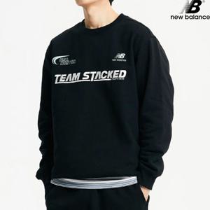[뉴발란스]뉴발란스 NBNCD42923-BK TEAM STACKED 기모 맨투맨 남