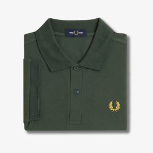 [M6000] 플레인 프레드페리 셔츠 - 코트 그린/허니콤 AFPM2516000-Y22