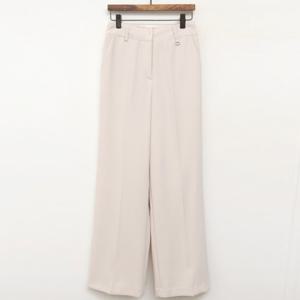 샵앤) 국산 여성 편안한 뒷밴딩 스판 일자 통 와이드 슬랙스 팬츠 PRO-WPT-4266-아이보리