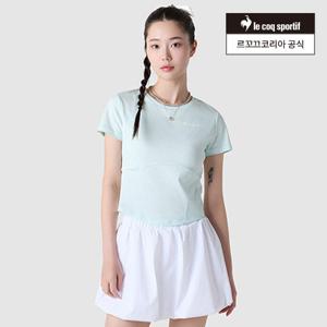 [르꼬끄공식] 여성 실크터치 슬림 반팔티셔츠 (QQ112ORS22)