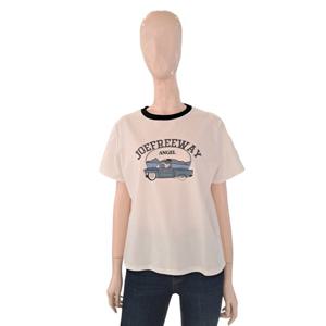 [숲]라운드넥 배색 크로커 프린트티 SB4ST37