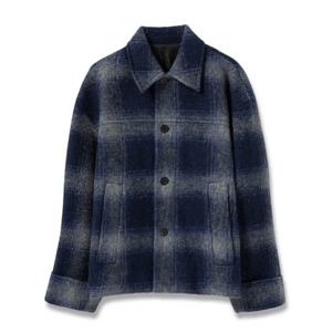 [한정수량] 우영미 24FW 블루 체크 자켓 W243JP22931L