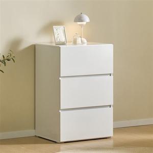 (착불)로쏘 블록 E0 광폭 3단 LPM 서랍장 600 화이트