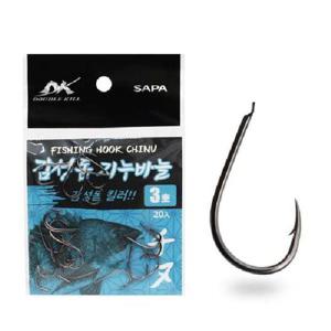 DK 감성돔 지누바늘 3호 블랙니켈 20개입 낚시바늘