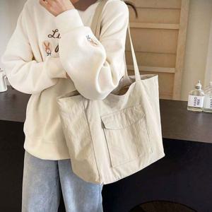 여성숄더백 URB879 옥스포드 여자 앞포켓 에코백 숄더백 캐주얼백