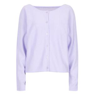 샵앤) 국산 여성 라운드넥 부클단추 봄 나그랑 니트 가디건 FRB-WCD-20405-연보라