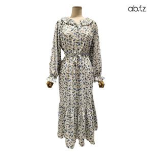 [에이비에프지]플라워패턴 V넥 롱 원피스 APZ1ZO32C