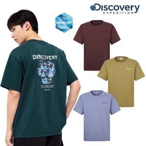 디스커버리   공용  프레시벤트 워싱 크랙 카모 반팔티 (DXRS7F053)