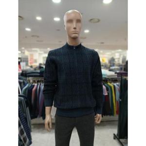 크로커다일 세이브존05 체크 자카드 하프 짚업34 AAKR4331/34