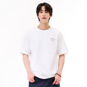 [체이스컬트][본사]공용 가슴 그래픽 반팔 티셔츠-EBZU5801C01