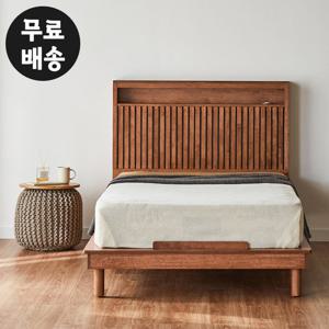 데오 고무나무 원목 침대프레임 라지킹 사이즈(월넛)