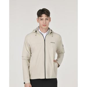 헤지스 골프 25SS 베이지 남성 탈착 후드 레인 점퍼 HUJU5B313I1